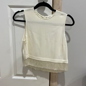 ALC white fringe top